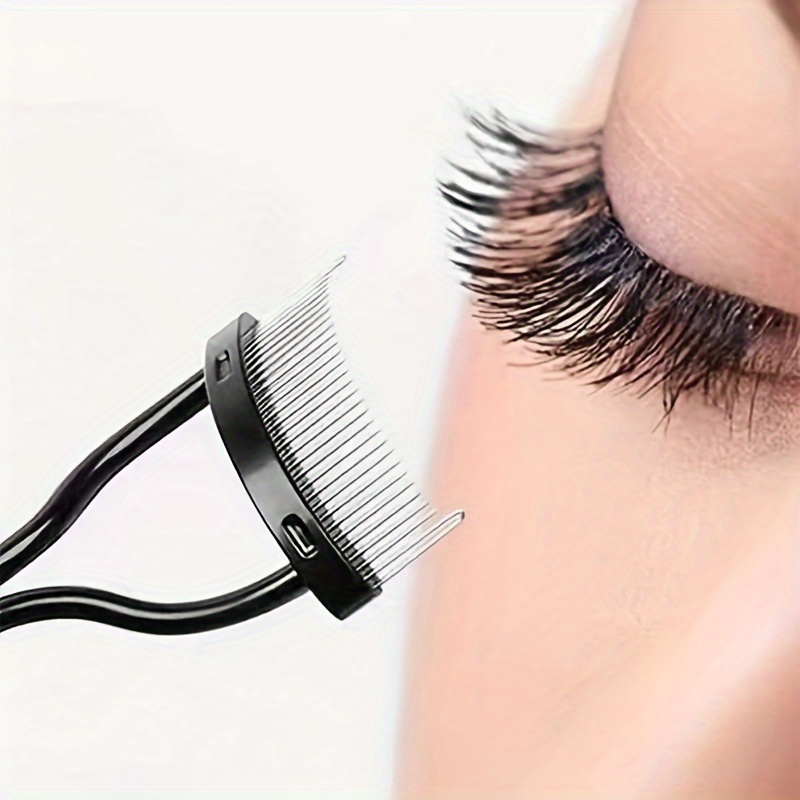 Comb Fine Tooth - فرشاة ومشط رموش من الفولاذ المقاوم