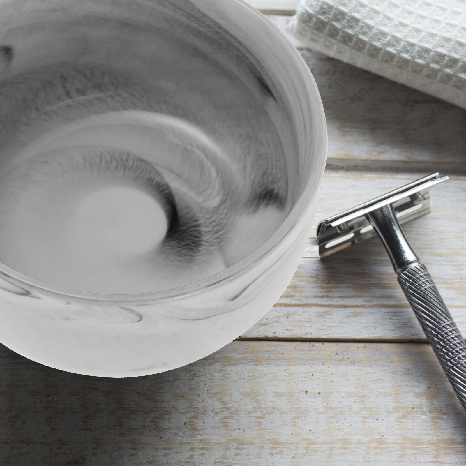 Shaving Bowl Soap - وعاء حلاقة رجالي بنمط رخامي، وعاء