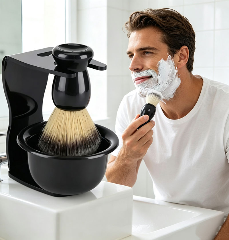 طقم فرشاة حلاقة مع حامل 3 في 1 - مراجعة Shaving Bowl Soap وسعره