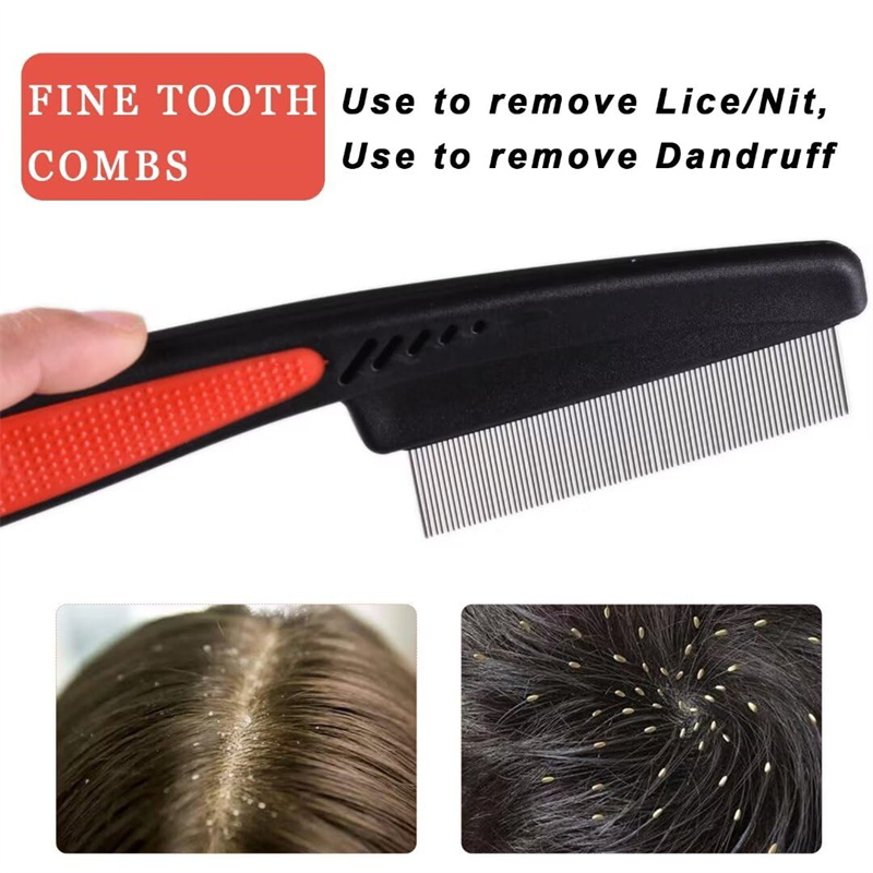 2 قطعة قشرة فروة الرأس الصدفية - مراجعة Comb Fine Tooth وسعره